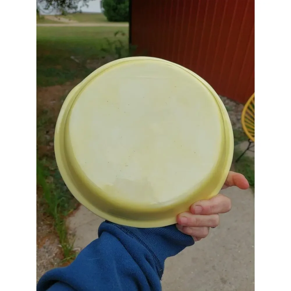 Rare 1980s Vintage Creamy Yellow Lemon Meringue Pie Recipe/Baking Dish Plate